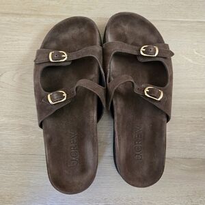 J. Crew Colbie buckle sandals in suede